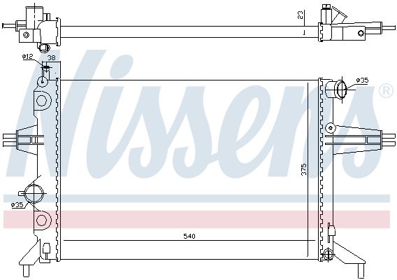 NISSENS Radiators, Motora dzesēšanas sistēma 630051