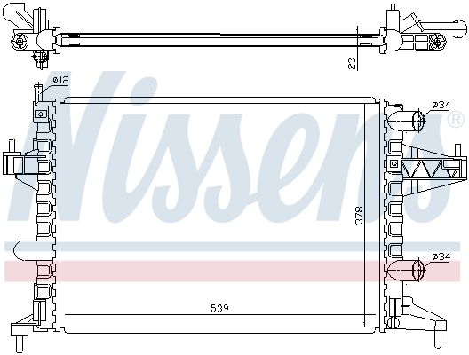 NISSENS Radiators, Motora dzesēšanas sistēma 63007