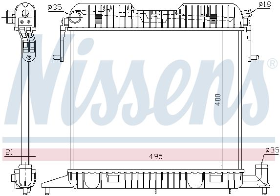 NISSENS Radiators, Motora dzesēšanas sistēma 63043