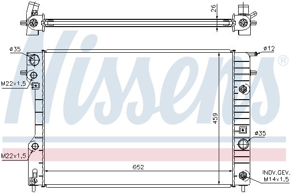 NISSENS Radiators, Motora dzesēšanas sistēma 63072A