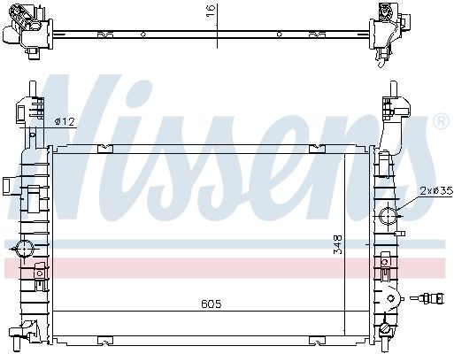 NISSENS Radiators, Motora dzesēšanas sistēma 630747