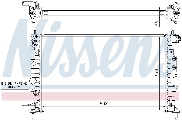 NISSENS Radiators, Motora dzesēšanas sistēma 630771