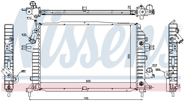 NISSENS Radiators, Motora dzesēšanas sistēma 63115A