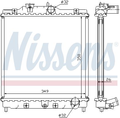 NISSENS Radiators, Motora dzesēšanas sistēma 63312