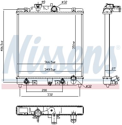 NISSENS Radiators, Motora dzesēšanas sistēma 63340