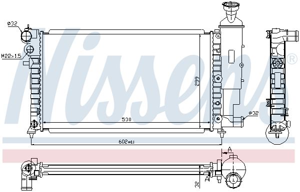 NISSENS Radiators, Motora dzesēšanas sistēma 63521A