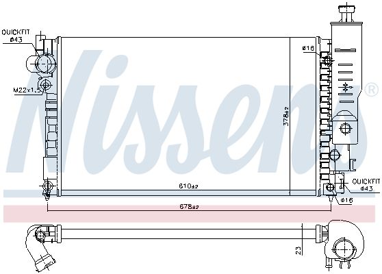 NISSENS Radiators, Motora dzesēšanas sistēma 63527