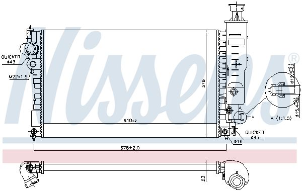 NISSENS Radiators, Motora dzesēšanas sistēma 63528