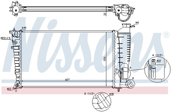 NISSENS Radiators, Motora dzesēšanas sistēma 63574A