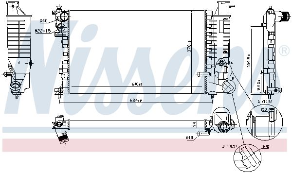 NISSENS Radiators, Motora dzesēšanas sistēma 63578A