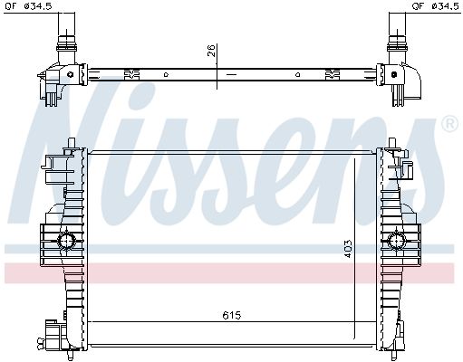 NISSENS Radiators, Motora dzesēšanas sistēma 636012