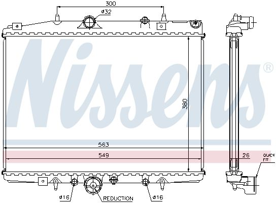 NISSENS Radiators, Motora dzesēšanas sistēma 63702