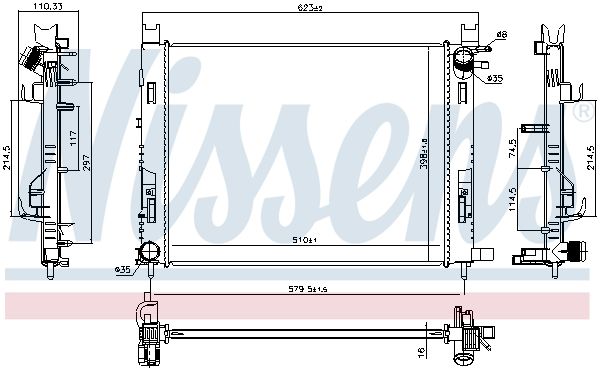 NISSENS Radiators, Motora dzesēšanas sistēma 637627