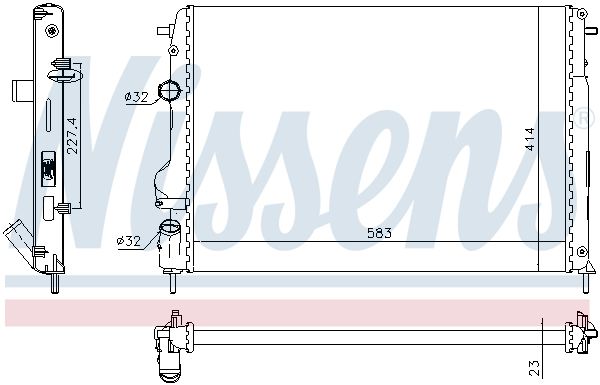 NISSENS Radiators, Motora dzesēšanas sistēma 63766