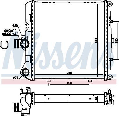 NISSENS Radiators, Motora dzesēšanas sistēma 637774