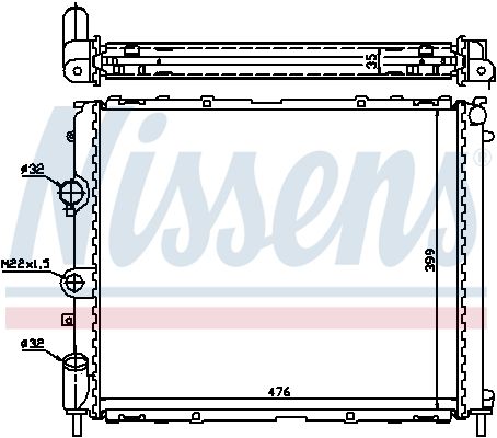 NISSENS Radiators, Motora dzesēšanas sistēma 63855A