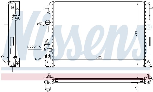 NISSENS Radiators, Motora dzesēšanas sistēma 63896A