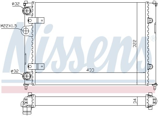 NISSENS Radiators, Motora dzesēšanas sistēma 639981