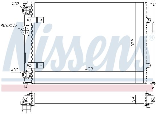 NISSENS Радиатор, охлаждение двигателя 639981