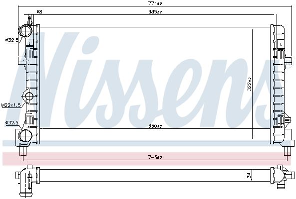 NISSENS Radiators, Motora dzesēšanas sistēma 640012
