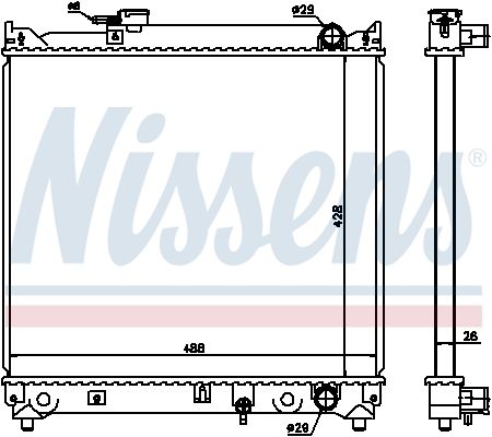 NISSENS Radiators, Motora dzesēšanas sistēma 64155