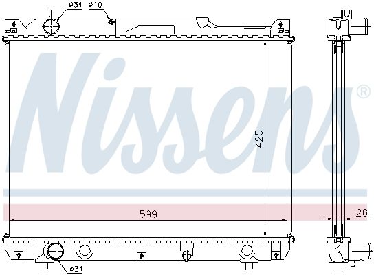 NISSENS Radiators, Motora dzesēšanas sistēma 64196A