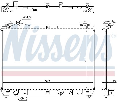 NISSENS Radiators, Motora dzesēšanas sistēma 64200