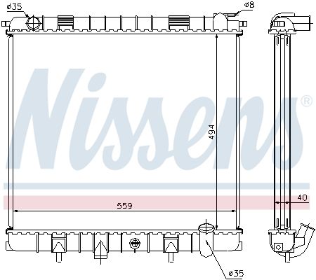 NISSENS Radiators, Motora dzesēšanas sistēma 64302A