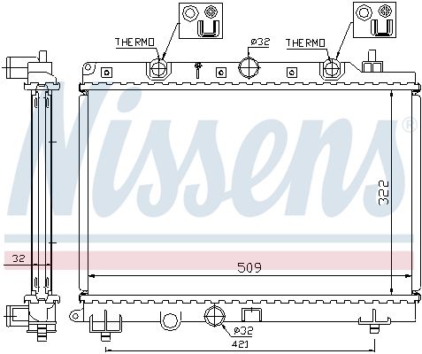 NISSENS Radiators, Motora dzesēšanas sistēma 64304A
