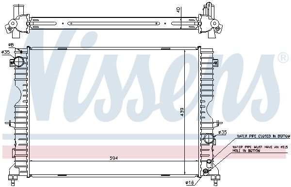 NISSENS Radiators, Motora dzesēšanas sistēma 64312A