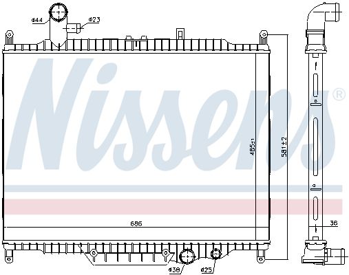 NISSENS Radiators, Motora dzesēšanas sistēma 64331