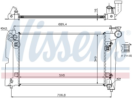 NISSENS Radiators, Motora dzesēšanas sistēma 64648A