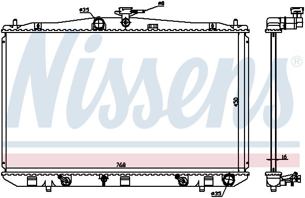 NISSENS Radiators, Motora dzesēšanas sistēma 646836