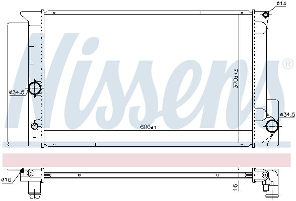 NISSENS Radiators, Motora dzesēšanas sistēma 646926