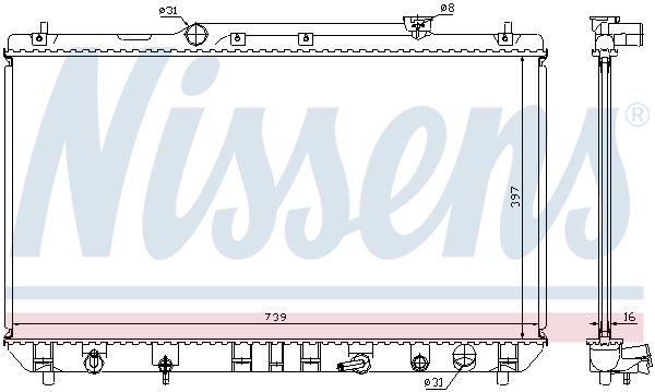 NISSENS Radiators, Motora dzesēšanas sistēma 646991