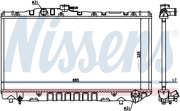 NISSENS Radiators, Motora dzesēšanas sistēma 64712