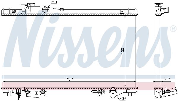 NISSENS Radiators, Motora dzesēšanas sistēma 64765