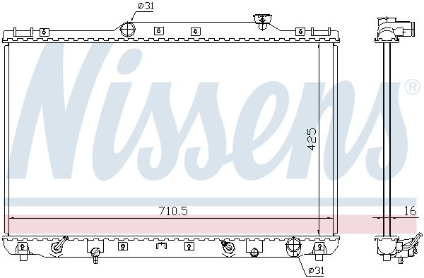 NISSENS Radiators, Motora dzesēšanas sistēma 647681