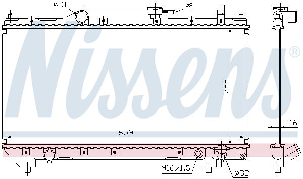NISSENS Radiators, Motora dzesēšanas sistēma 64783A