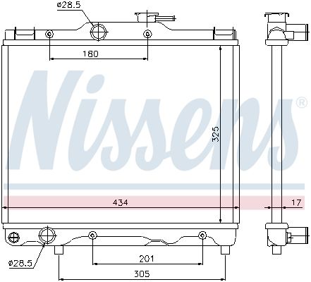 NISSENS Radiators, Motora dzesēšanas sistēma 64849