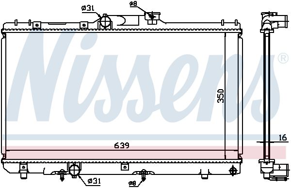 NISSENS Radiators, Motora dzesēšanas sistēma 64868A