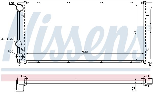 NISSENS Radiators, Motora dzesēšanas sistēma 65236