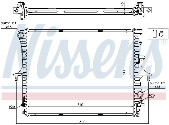 NISSENS Radiators, Motora dzesēšanas sistēma 65275A