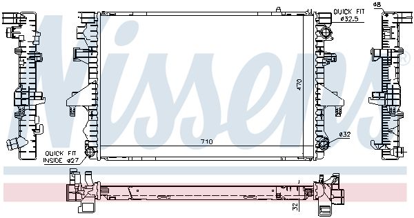 NISSENS Radiators, Motora dzesēšanas sistēma 65283A