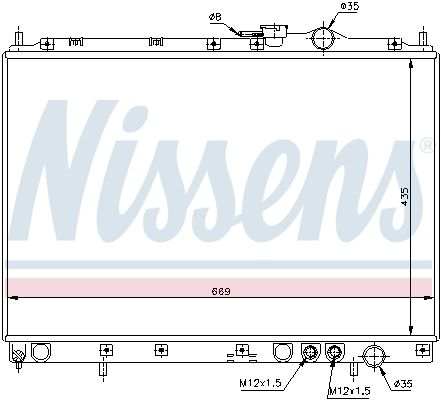 NISSENS Radiators, Motora dzesēšanas sistēma 66628