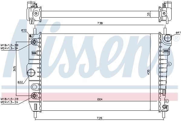 NISSENS Radiators, Motora dzesēšanas sistēma 66700