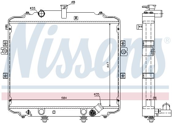 NISSENS Radiators, Motora dzesēšanas sistēma 66996