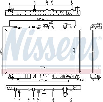 NISSENS Radiators, Motora dzesēšanas sistēma 67006