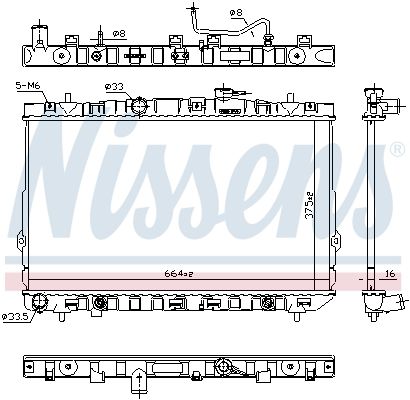 NISSENS Radiators, Motora dzesēšanas sistēma 67025