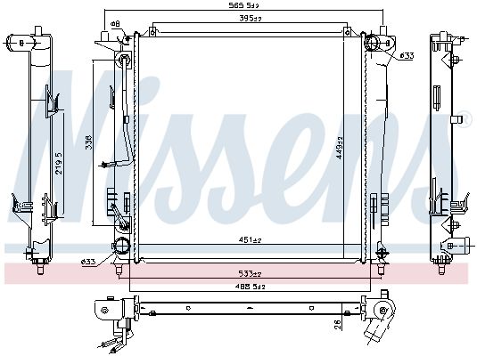 NISSENS Radiators, Motora dzesēšanas sistēma 67078